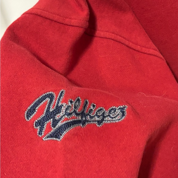 Tommy Hilfiger red half zip turtleneck sweater. Size L - Picture 4 of 5